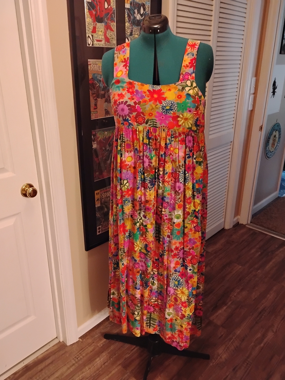 Bright Floral Maxi Dress - Pink & Multicolor